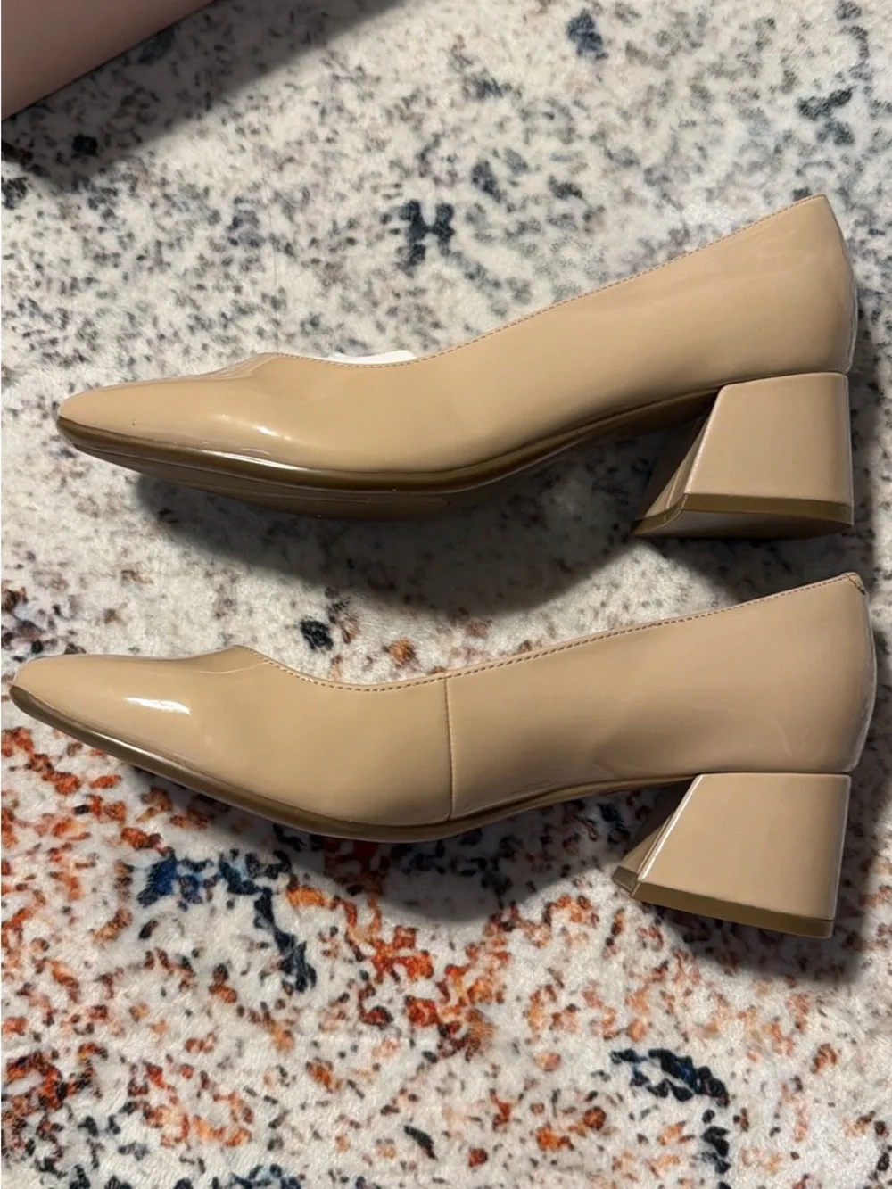 Easy Spirit Nude Beige Low Block Heel Pumps